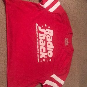 radioshack vintage red crop top